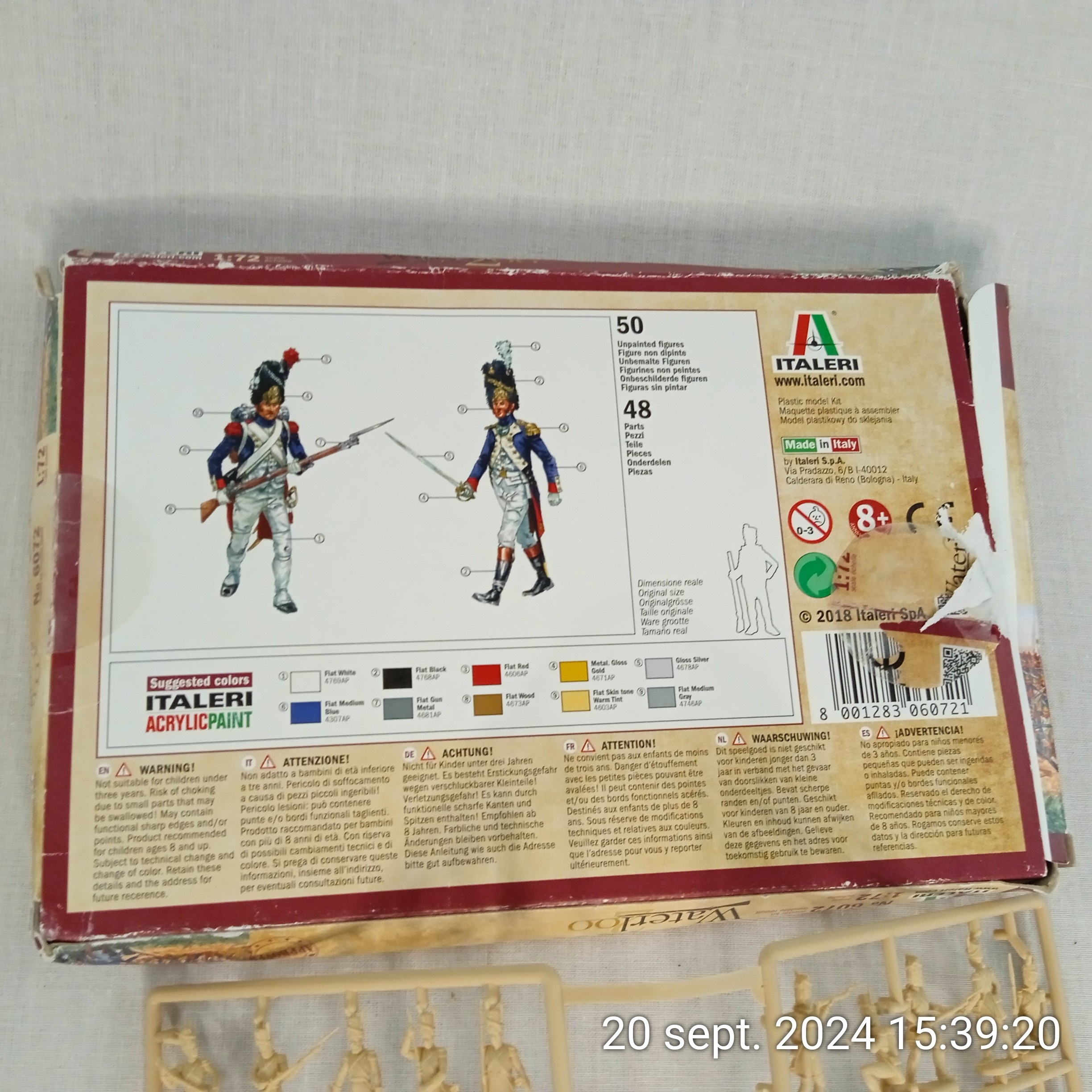 Voir photo 2 de Jeu de figurines en plastique 1/72 Italeri 6072 French Grediers WATERLOO Jeu de figurines en plastique 1/72 Italeri 6072 French Grediers WATERLOO - Vue 2 -
